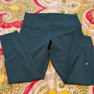 lululemon green wonder under 25” leggings